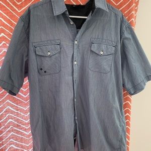 Mens light denim colored button down XXL